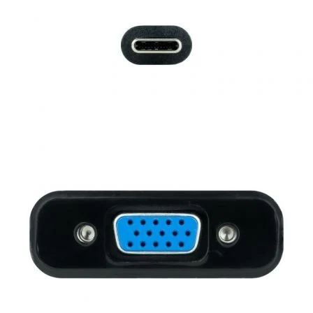 Nanocable Conversor USB-C a VGA 10 cm Negro 10.16.4101-BK
